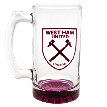 West Ham United pahare Stein Glass Tankard