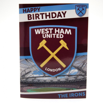 West Ham United urări pentru ziua de naștere Musical Birthday Card