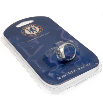 FC Chelsea inel Silver Plated Crest Large