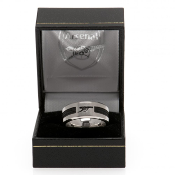 FC Arsenal inel Black Inlay Medium