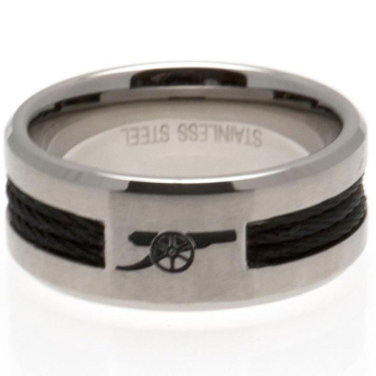 FC Arsenal inel Black Inlay Large