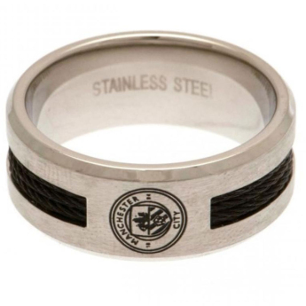 Manchester City inel Black Inlay Medium