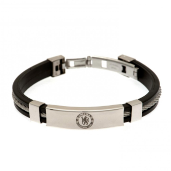 FC Chelsea brătară din silicon Silver Inlay Silicone Bracelet