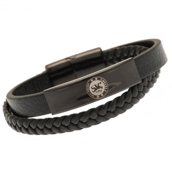 FC Chelsea brățară de piele Black IP Leather Bracelet