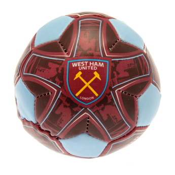 West Ham United balon moale 4 inch Soft Ball blue