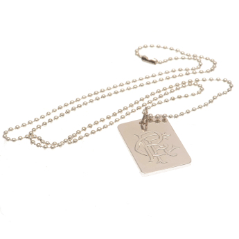 FC Rangers lănțișor de gât cu pandantiv câine Silver Plated Dog Tag & Chain