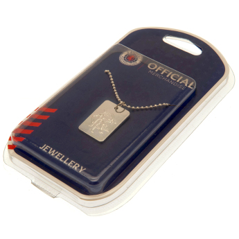 FC Rangers lănțișor de gât cu pandantiv câine Silver Plated Dog Tag & Chain