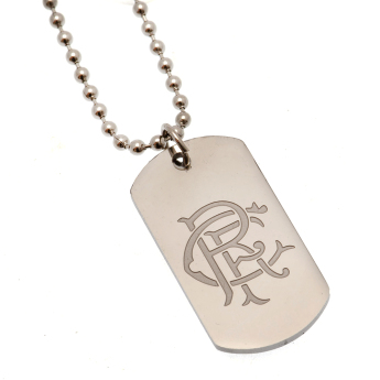 FC Rangers lănțișor de gât cu pandantiv câine Engraved Dog Tag & Chain