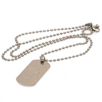 FC Rangers lănțișor de gât cu pandantiv câine Engraved Dog Tag & Chain