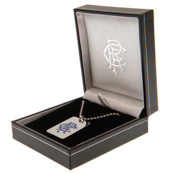 FC Rangers etichetă de câine pe gât Enamel Crest Dog Tag & Chain