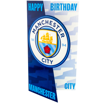 Manchester City urări pentru ziua de naștere Crest Birthday Card