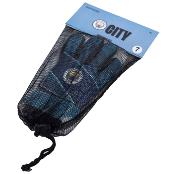 Manchester City mănuși de portar pentru copii Fuse Goalkeeper Gloves Yths 79-86mm palm width