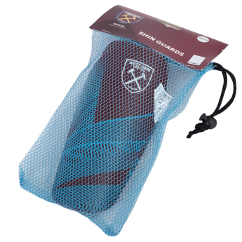 West Ham United apăratori de fotbal pentru copii Fuse Shin Pads Kids 7 to 9 years