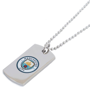 Manchester City lănțișor de gât cu pandantiv câine Colour Crest