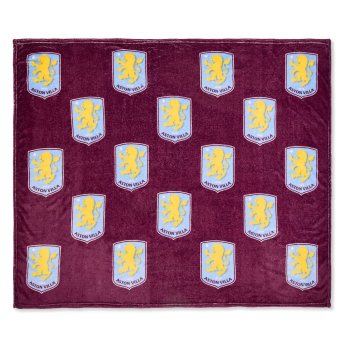 Aston Villa pătură de lână Multi Crest