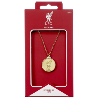 FC Liverpool colier Gold Finish Crest Necklace