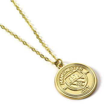 Manchester City colier Gold Finish Crest Necklace