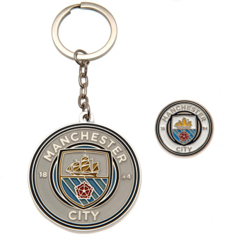 Manchester City breloc și insignă design set