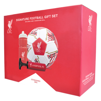 FC Liverpool set de fotbal water bottle - hand pump - size 5 ball