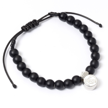 Real Madrid brăţară Black Bead Bracelet
