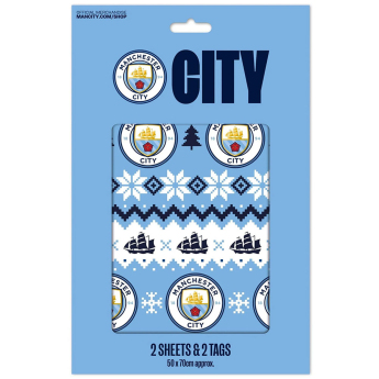 Manchester City hârtie de împachetat Christmas 2 pcs