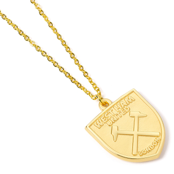 West Ham United colier Gold Finish Crest Necklace