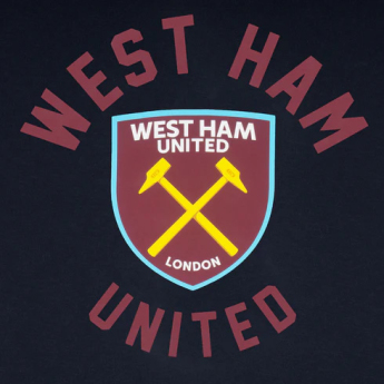 West Ham United hanorac de bărbați cu glugă Graphic navy blue