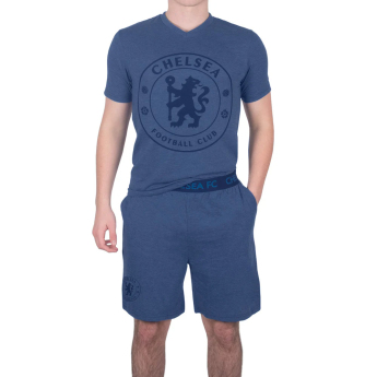 FC Chelsea pijamale de bărbați Short Blue Marl