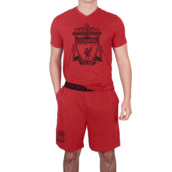 FC Liverpool pijamale de bărbați Short Red Marl