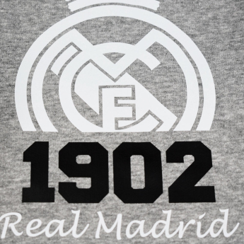 Real Madrid hanorac de bărbați cu glugă No21 Crest grey