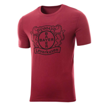 Bayer 04 Leverkusen tricou de bărbați Logo burgundy