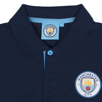 Manchester City tricou polo Contrast navy