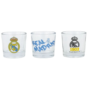 Real Madrid set 3 pahare Club Logo Collection