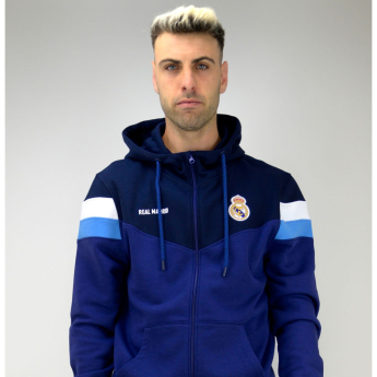 Real Madrid hanorac de bărbați cu glugă No13 Zip navy