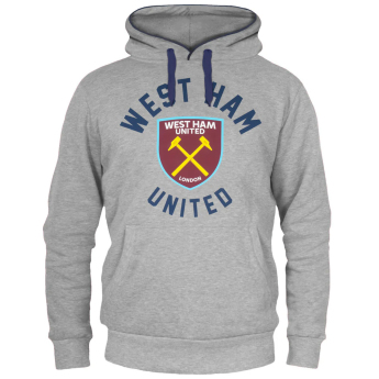 West Ham United hanorac de bărbați cu glugă graphic grey