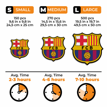 FC Barcelona puzzle din lemn Crest 270 pcs