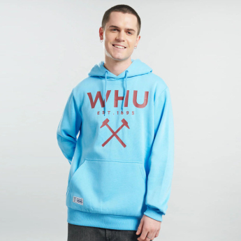 West Ham United hanorac de bărbați cu glugă Logo blue
