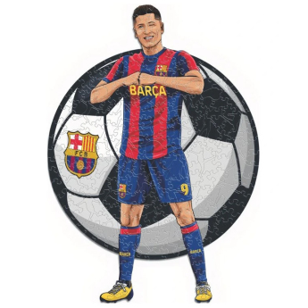 FC Barcelona puzzle din lemn Lewandowski 270 pcs