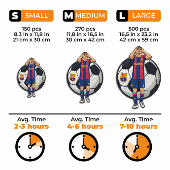 FC Barcelona puzzle din lemn Pedri 150 pcs