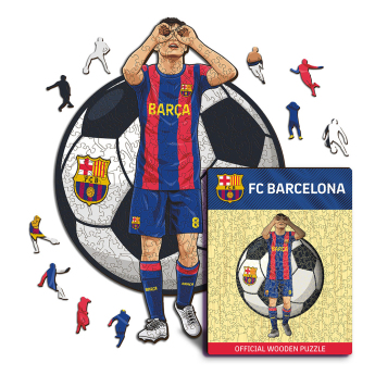 FC Barcelona puzzle din lemn Pedri 270 pcs
