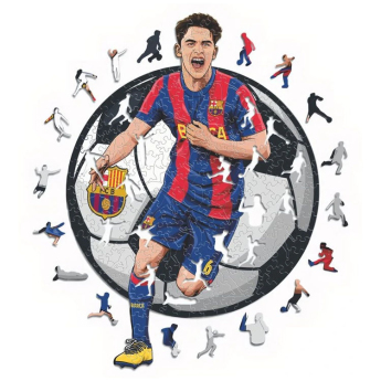 FC Barcelona puzzle din lemn Gavi 150 pcs