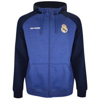 Real Madrid hanorac cu glugă pentru copii Zip azul