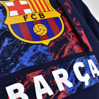 FC Barcelona hanorac de bărbați cu glugă Marble
