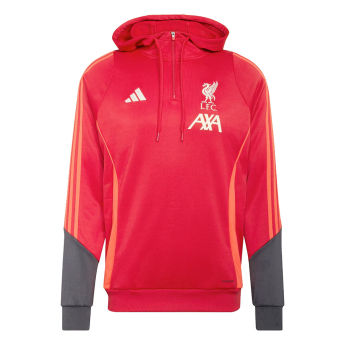 FC Liverpool hanorac de bărbați cu glugă Track red