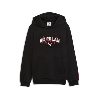 AC Milan hanorac cu glugă pentru copii Culture black