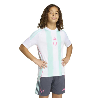 Lionel Messi tricou de fotbal pentru copii MESSI Stripe white