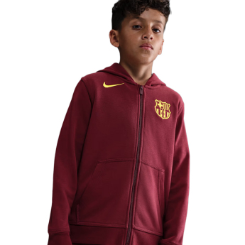 FC Barcelona hanorac cu glugă pentru copii Zip Club red