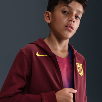 FC Barcelona hanorac cu glugă pentru copii Zip Club red
