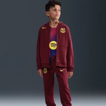 FC Barcelona hanorac cu glugă pentru copii Zip Club red