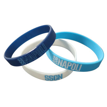 SSC Napoli brățară de cauciuc 3pack Silicone